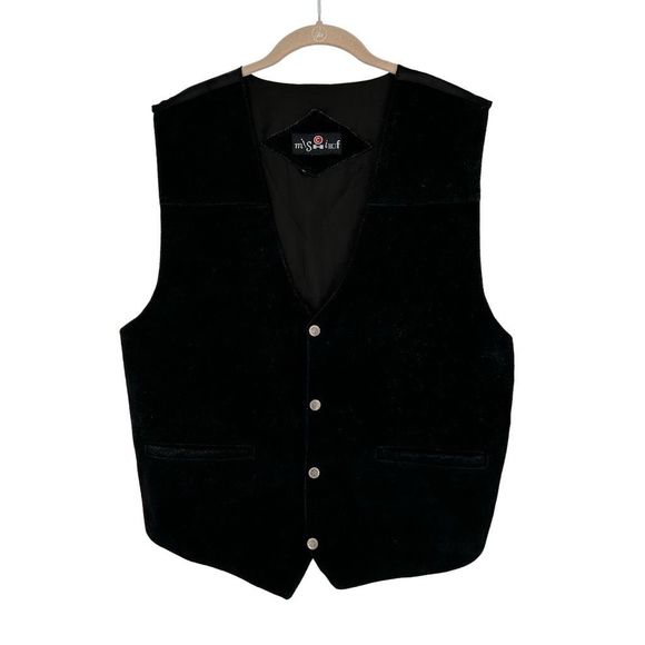 Mischief Other - Mischief Men's Suede Leather Vest Size Large Black